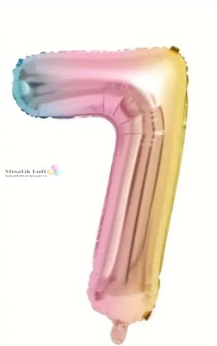 7-es Médium Szám Fólia Lufi, 70 cm. Héliummal Tölthető! Több színben.