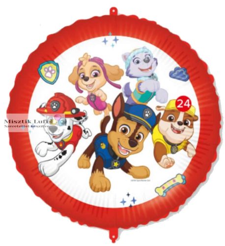 Mancs Őrjárat - Paw Patrol Hősök Fólia Lufi, 45 cm.