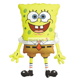 Sponge Bob - Spongya Bob Kockanadrág Egész Alakos Fólia Lufi, 56x71 cm. 