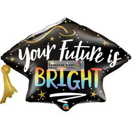 Your Future is Bright - Fényes A Jövőd Feliratos Fólia Lufi, 103 cm. 