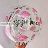 Bobo Ballon, Kiss Me Felirattal, 45-50 cm. 